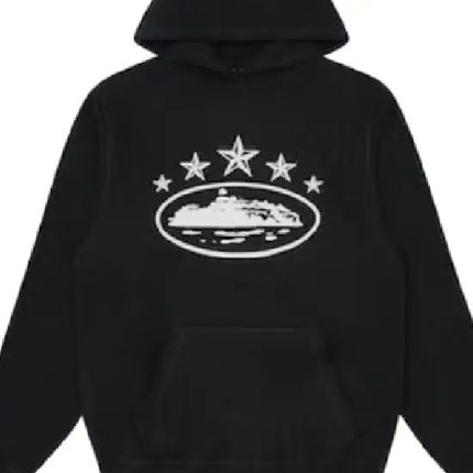 Corteiz 5 Starz Alcatraz Hoodie Black