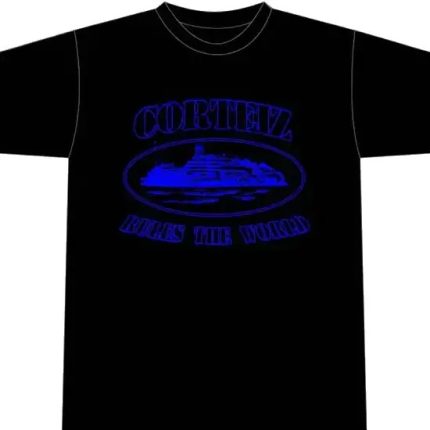 Corteiz Alcatraz T-Shirt Black/Blue