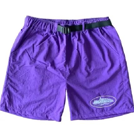 Corteiz Nylon Litework Shorts Grape