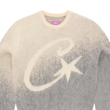 Corteiz C Star Gradient Mohair Knit Sweatshirt