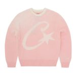 Corteiz C Star Gradient Mohair Knit Sweatshirt Pink