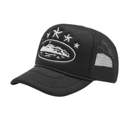 Corteiz 5 Starz Alcatraz Trucker Cap Black